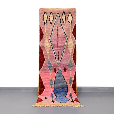 Moroccan Vintage Runner Rug 2.5 x 7.6 feet / 78 x 233 cm - Ettilux Home